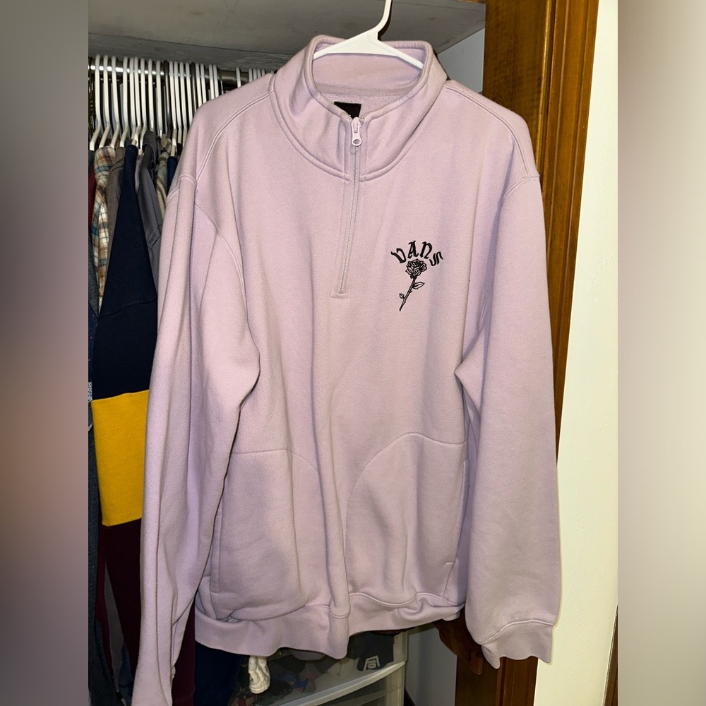 Light purple Vans quarter zip sweatshirt